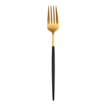 Load image into Gallery viewer, Black gold cutlery set
