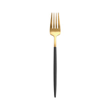 Load image into Gallery viewer, Black gold cutlery set
