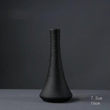 Load image into Gallery viewer, Black ceramic vase
