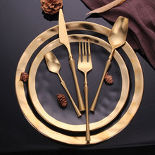 Load image into Gallery viewer, Luxurious gold portable cutlery sets
