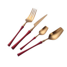 Load image into Gallery viewer, Luxurious gold portable cutlery sets
